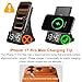 dpnao 8-in-1 Wireless Charging Station with Bluetooth Speaker, Alarm Clock,FM Radio,Remote Control,Fast Charging Dock Compatible with iPhone 17/16/15/14, Samsung S25/S24,Android Phones