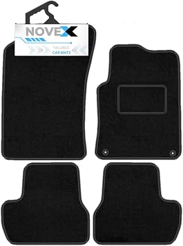 Tailored Carpet Car Mats Compatible With Citroen C3 2010 to 2016   Custom Fit Floor Mats   Anti-Slip Backing   Durable Carpet   Heel Pad   Easy Clean   Black Edging