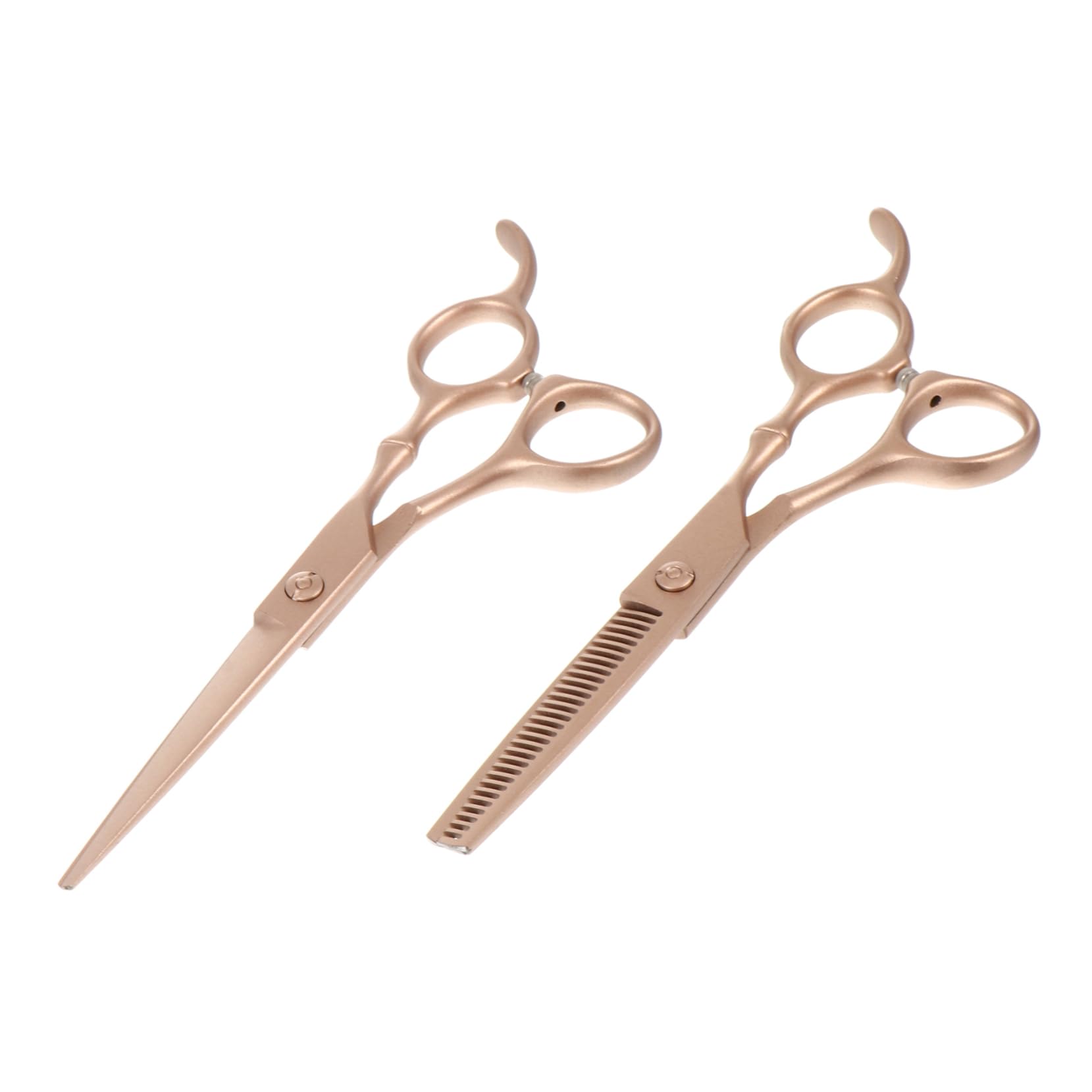 Tijeras de Corte de Pelo 6 Pulgadas de Acero Inoxidable Dorado | Pack de 2 Piezas, Uso en Barbería y Hogar, Diseño Elegante para Recortar Distintos Peinados