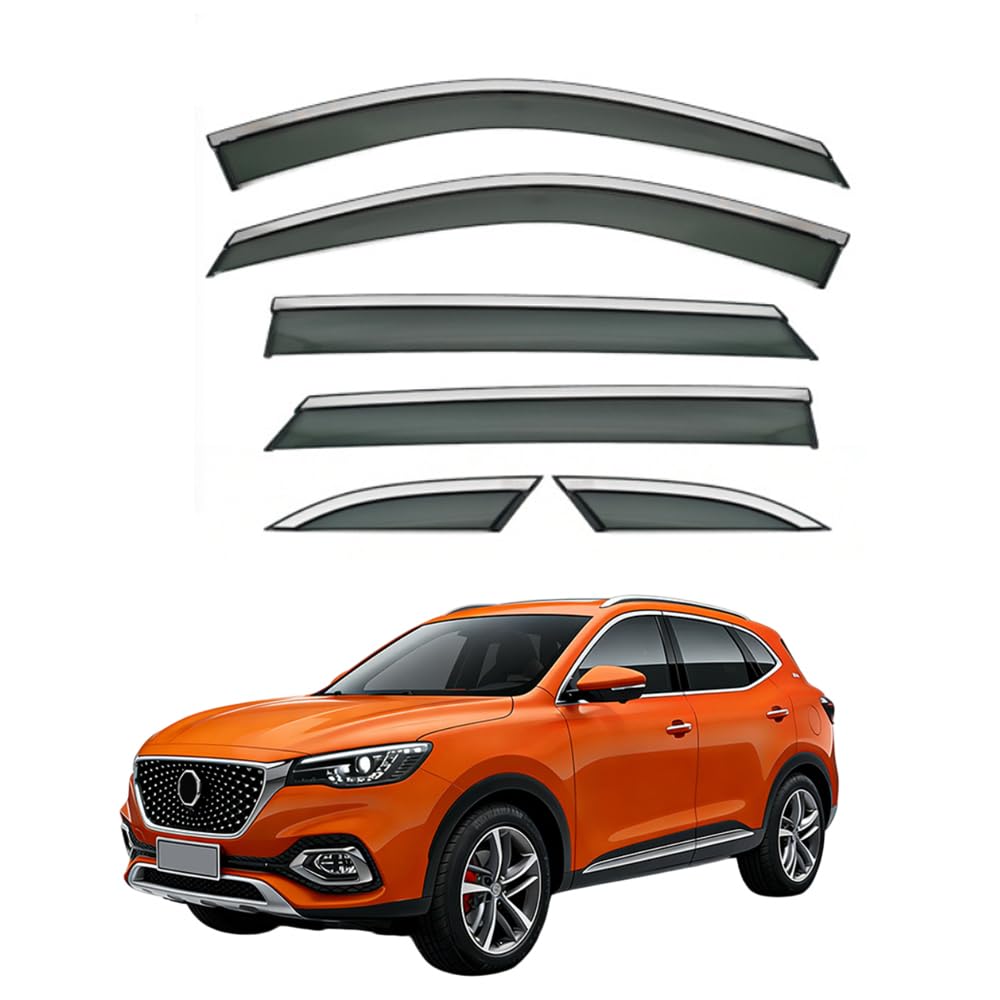 Qoemrhelt 6Pcs 4Pc Set In-Channel Wind Deflectors, For Mg Hs 2018-2024 Window Visors Rain Guards Vent Visors Rain & Sun Protection,Car Accessories,