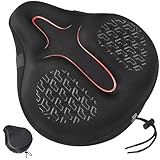 Zacro Wide Bike Seat Cushion, Gel Padded Large Bike Seat Cover for Men Women Comfort, 12 x 11inch Oversized Padding Bicycle Saddle Fit for Peloton, Spin Stationary Exercise, Mountain Road Cycling Bike