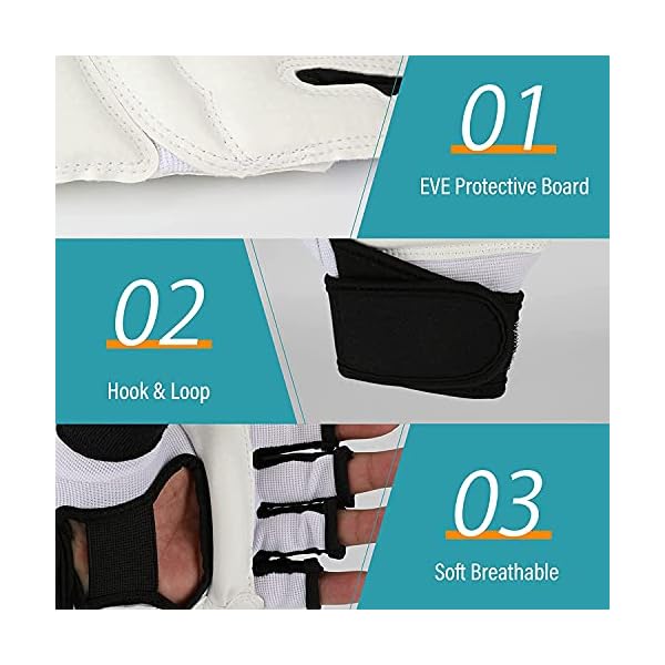 GALLIA Kickboxing Gloves Ankle Support Set, Half Finger Taekwondo MMA Gloves UFC Punching Gloves for Men Women Kid, Leather Boxing Equipment Karate Sparring Martial Arts Boxing Training (XL)