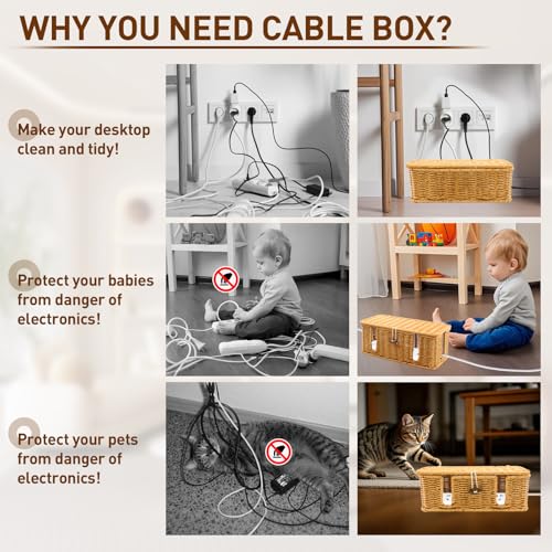 Cache-câbles boîte de rangement pour éliminer le désordre TV - 4