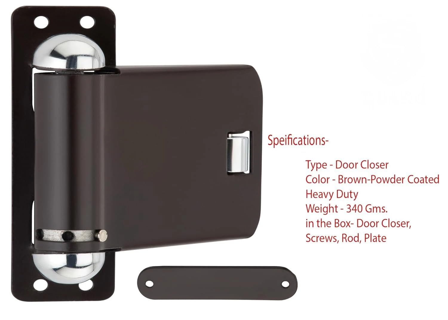 Heavy Duty Iron Door Closer - Adjustable & Secure -3