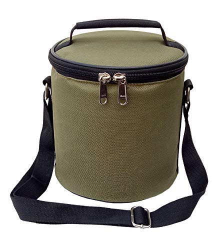 Image of Insulated Lunch /Tiffin Bag, Polyester, Water Resistant, Classic Style, for Office, School and Travelling, 1 Litre (Without Containers, Size-6.5 X 6 X 6)