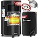 Produktbild KESSER® Gasheizer Keramik 4200 Watt Gas Heizstrahler inkl. Gasdruckregler Gasschlauch - Gasheizofen inkl. Schutzhülle Gasheizgerät, Infrarot Keramikbrenner, Butan- oder Propangasflaschen Schwarz