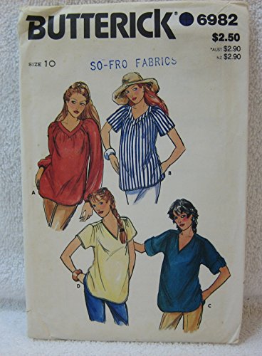 Butterick Pattern 6982 - Misses' Maternity Dress, Tunic & Pants (Size 10)