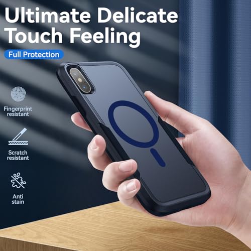 Teayoha for iPhone Xs Max Case,Fit for Magsafe Dual Layer Blue - image 6