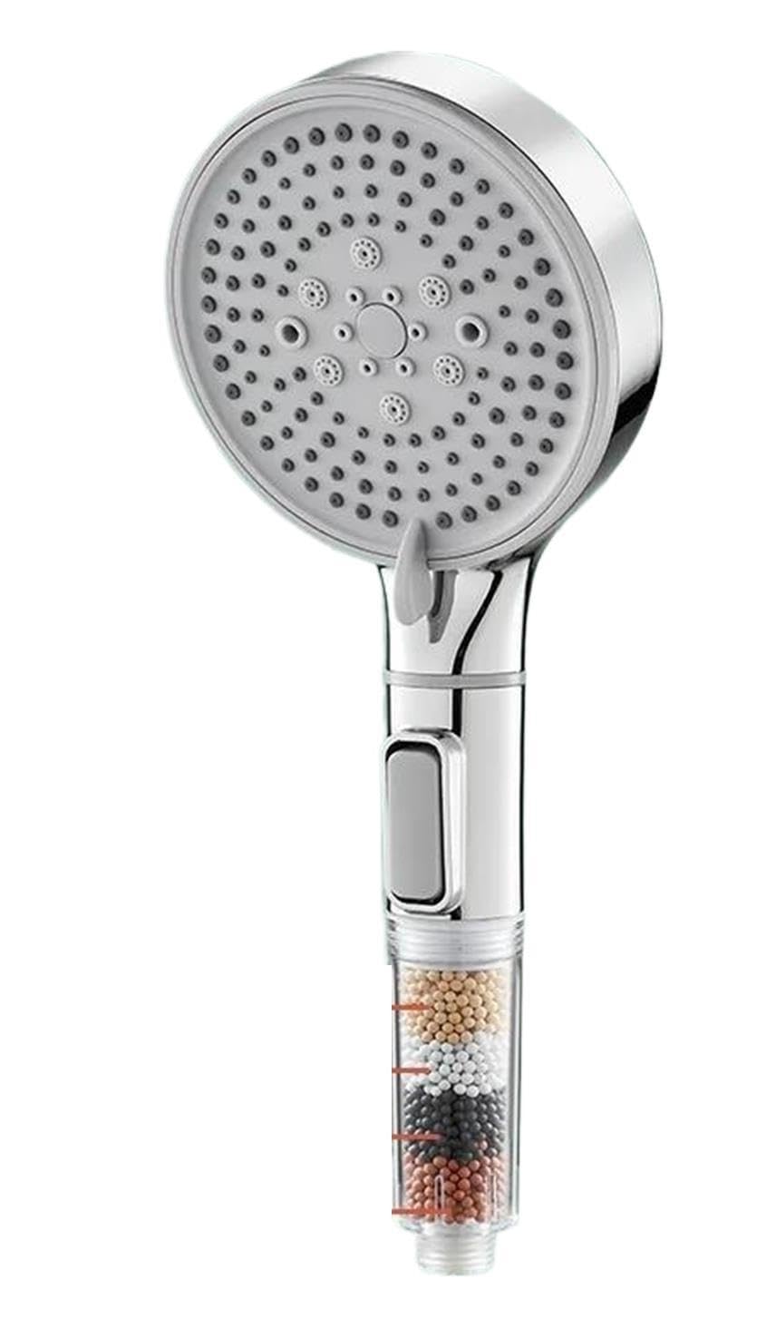 Cabezal De Ducha For Baño Con Botón De Parada, 5 Modos