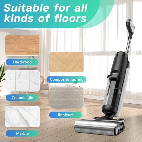 Image of Only Version 2 for Tineco Floor One S7 PRO / S6 Wet and Dry Vacuum Cleaner Replacement Parts 7 Pieces Accessories 3 Roller Brushes + 3 HEPA Filters + 1 Cleaning Brush, Part No. FW221100US