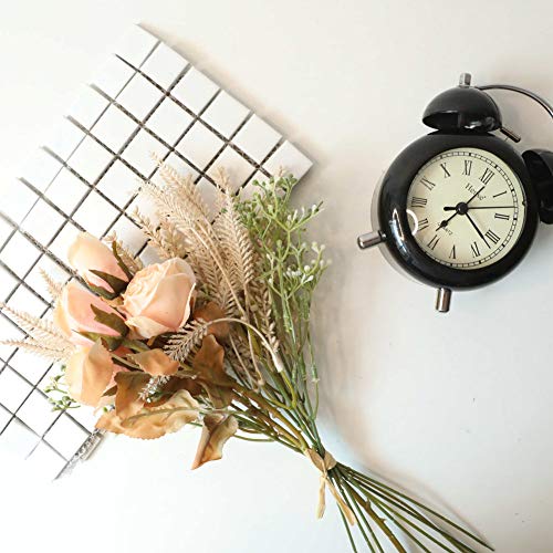 Artificial Dried Flowers Fake Silk Rose Flower Arrangements 2 Packs Of Plastic Wheat Ears Bouquet Decor Home Decoration Centerpieces (Champagne) #TOP2