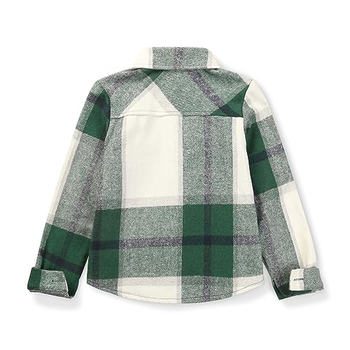 Image of Girls Flannel Plaid Shacket Button Down Long Sleeve Casual Shirt Shackets Fall Jacket Clothes
