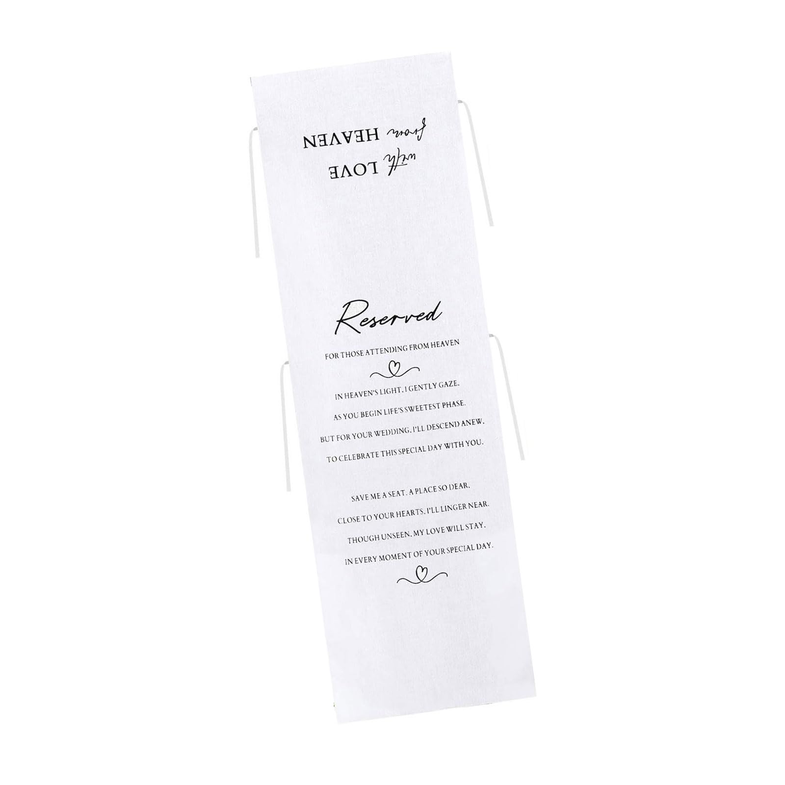 PANGBOER Flannel Wedding Chair Sign Elegant Designs Ceremony Decoration for Reserved Seating Arrangements Wedding Chair Signs