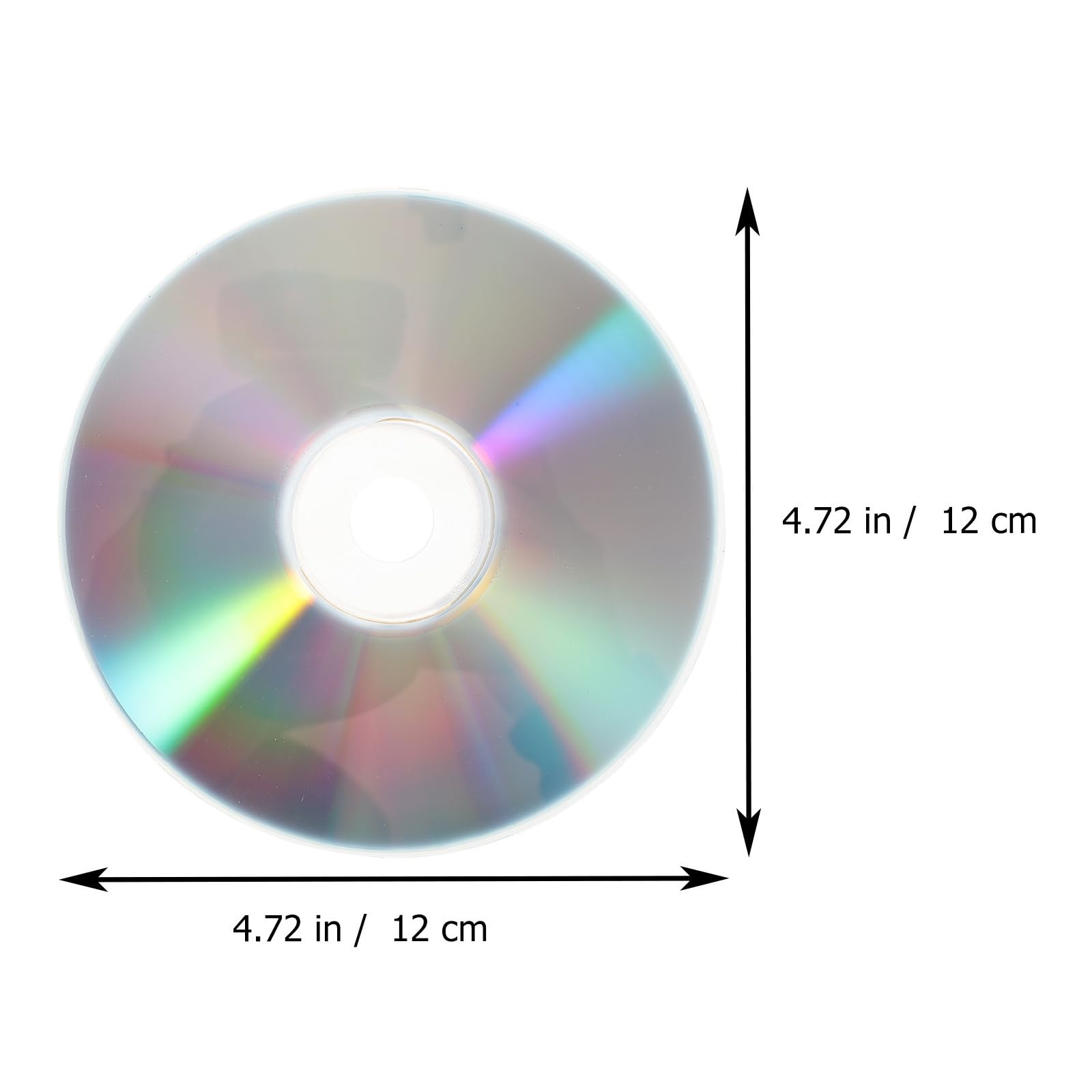 Alipis 50 Disques CD Décoratifs DIY Double Face Réfléchissante Plastique Bords Lisses