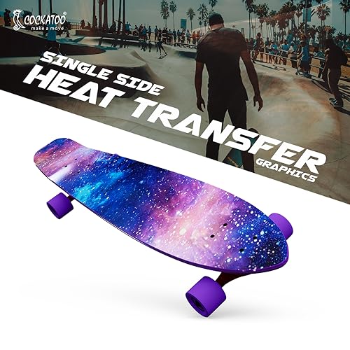 Image of Cockatoo PVC Skateboard | Penny Skateboard| Casterboard| Anti-Skid Board with 608Z Bearings | (22 x 6 Inch)