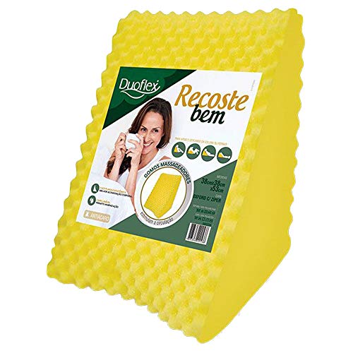 Recosto Triangular Recoste Bem, Duoflex, 100% poliéster, Bege, Medida 38x38x53 cm