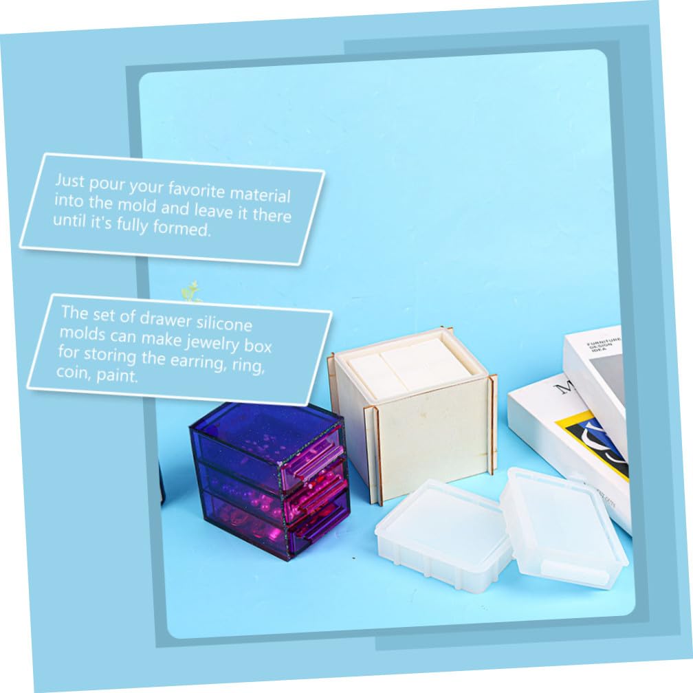 Housoutil 2 Set Stampo Silicone per Mold per Creazioni e Fai da Te Scatole Decorative Uniche Materiale Flessibile e Riutilizzabile Facile da e Resistente per Regali Fatti Mano