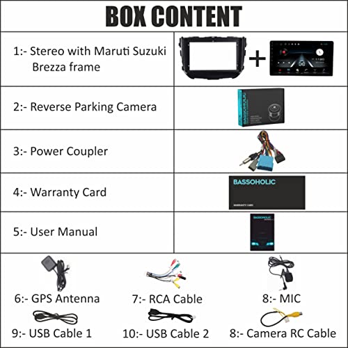 Image of 9 Inches Advanced Android 10 System for Maruti Suzuki Brezza with 2GB /16GB RAM & ROM with Apple Carplay and Android Auto