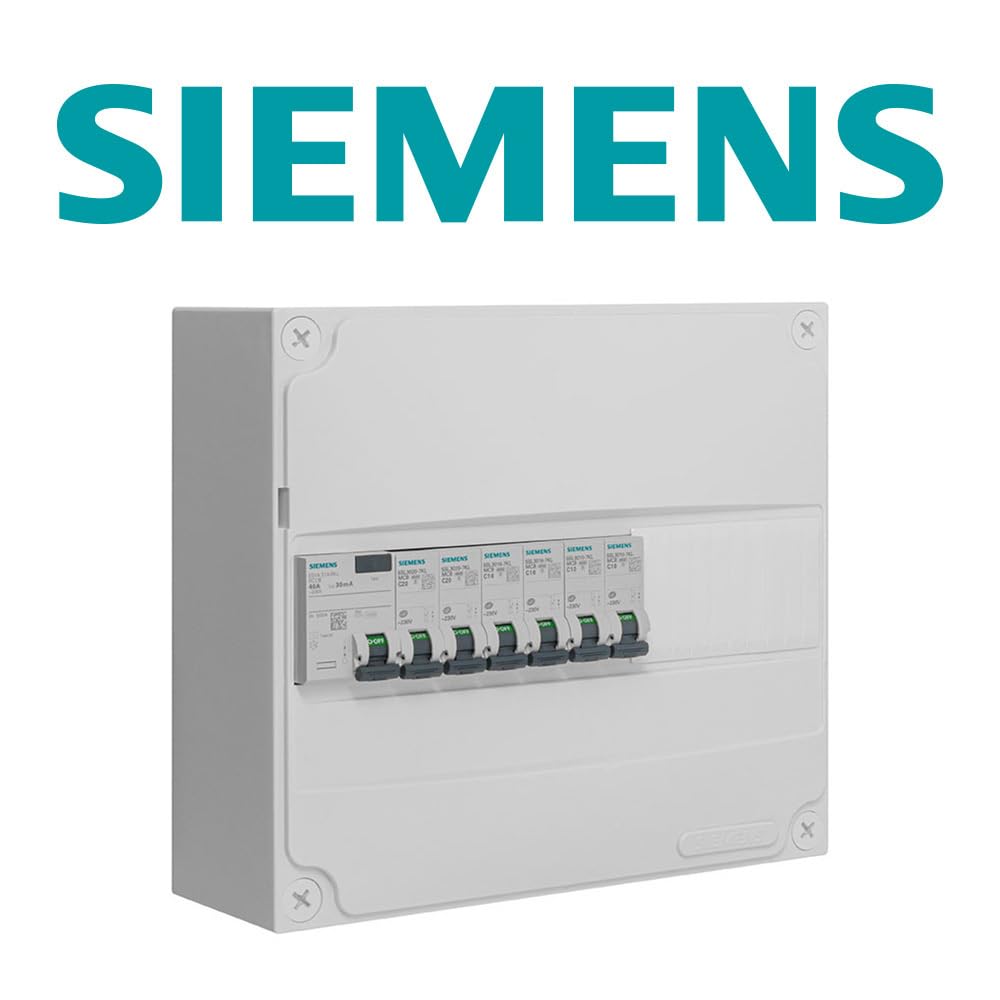 SIEMENS Tableau électrique pré-équipé 1 rangée 13 modules 6 disjoncteurs 1 interrupteur différentiel