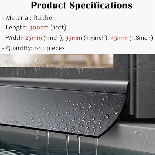 Barras autoadhesivas de ventana contra filtraciones, pack de 8 barreras de agua eficaces 3