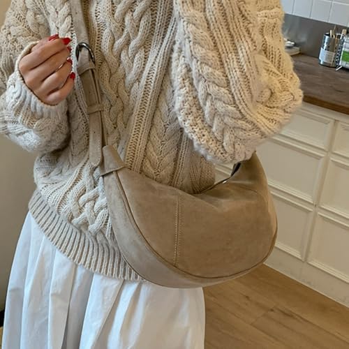 Sac à bandoulière en daim synthétique avec sangle réglable Crescents - 3