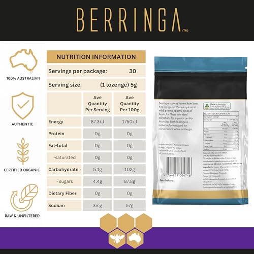 Caramelos de Miel Manuka Berringa 30 unidades miniatura 3