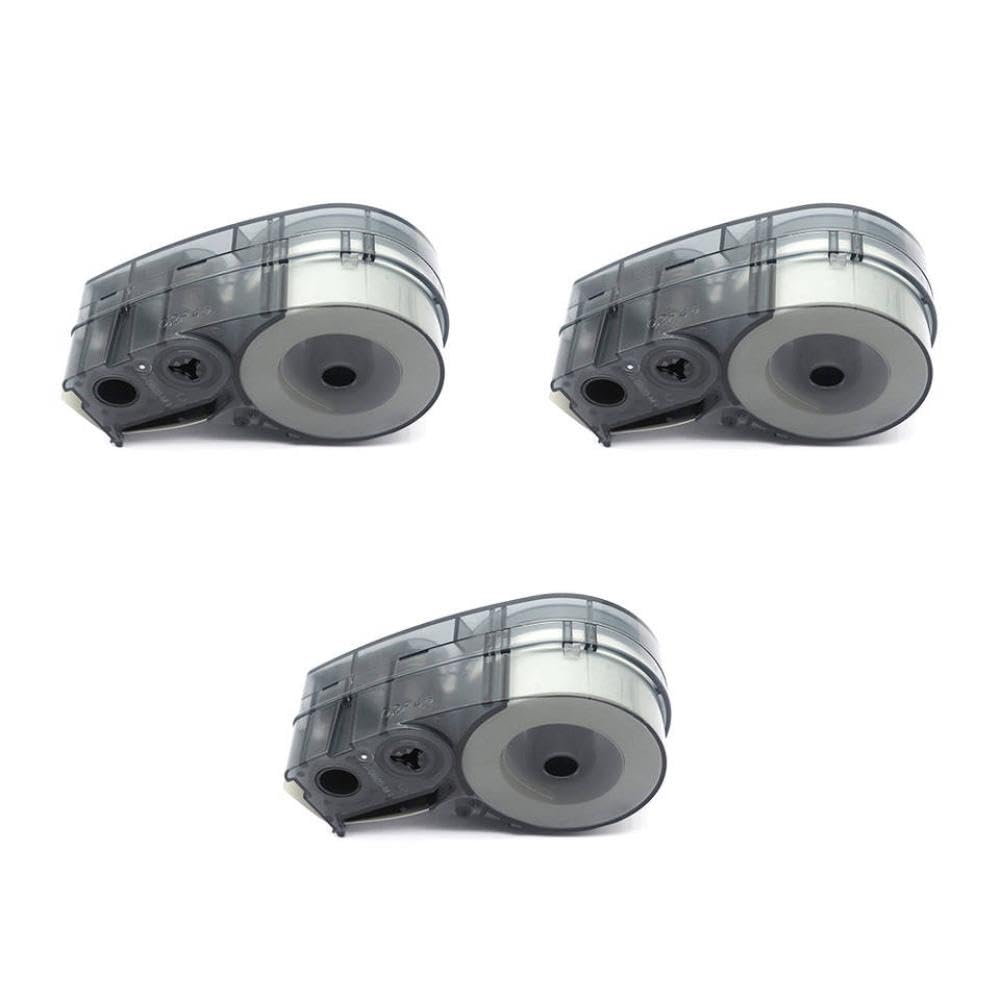 Nastro in inchiostro M21-250-488 Nastro per etichette in poliestere Cartuccia nastro Nero su bianco 6,35 mm x 6,4 m Compatibile con stampante Bmp Plus Lab(3pcs)