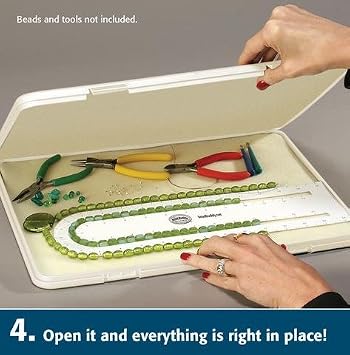Bead Buddy Design Save and Go Portable Beading Kit - Beading Project Organizer - Dimensions 16 Inches by 12 Inches by 1 Inch