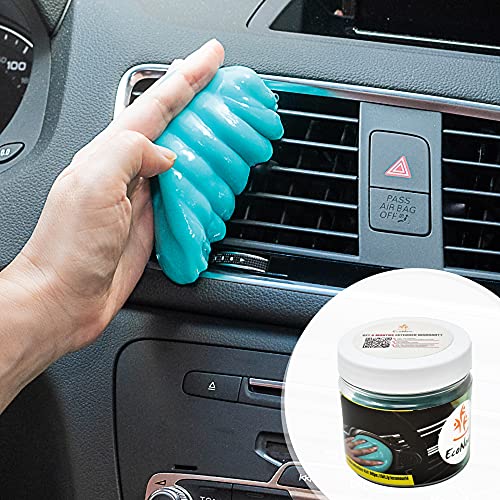 EcoNour Car Cleaning Gel for Dashboards, AC Vents, and Cup Holders | Gooey Cleaning Slime for Interior Maintenance | Eco-Friendly Multiuse Keyboard Cleaning Putty | Blue (Pack of 1)