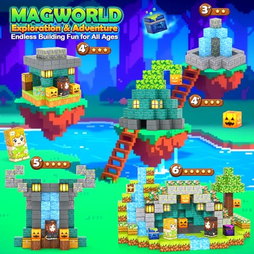 Image of Magnetic Blocks - 100PCS 0.8 inch Building Cubes Mine Magnet World Craft Set