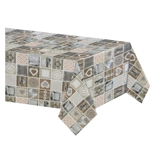 Acomoda Textil - Mantel Antimanchas Rectangular de Hule al Corte. Mantel Liso Elegante, Impermeable, Resistente y Lavable para Mesa, Ideal para Interior y Exterior. (140x240 cm, Love Beige)