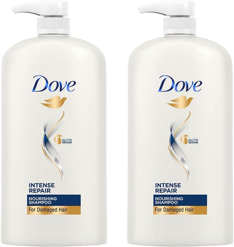 Intense Repair Shampoo 1 L - Repairs Dry and Damaged Hair, Strengthening for Smooth & Strong Hair - Mild Daily for Men & Women (Pack of 2)
