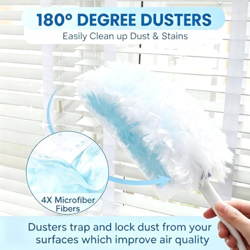 Image of Dusters Refills Compatible with Swiffer 40 Count Duster Kit with Handle