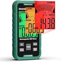 ERICKHILL EMF Messgerät, 3-in-1 Tragbares Elektrosmog Messgerät & Geisterjagd Equipment für RF, EF, MF & WLAN, Strahlungsmesser mit 3-Farben Alarm, Wiederaufladbarer Akku für Zuhause, Büro & Outdoor
