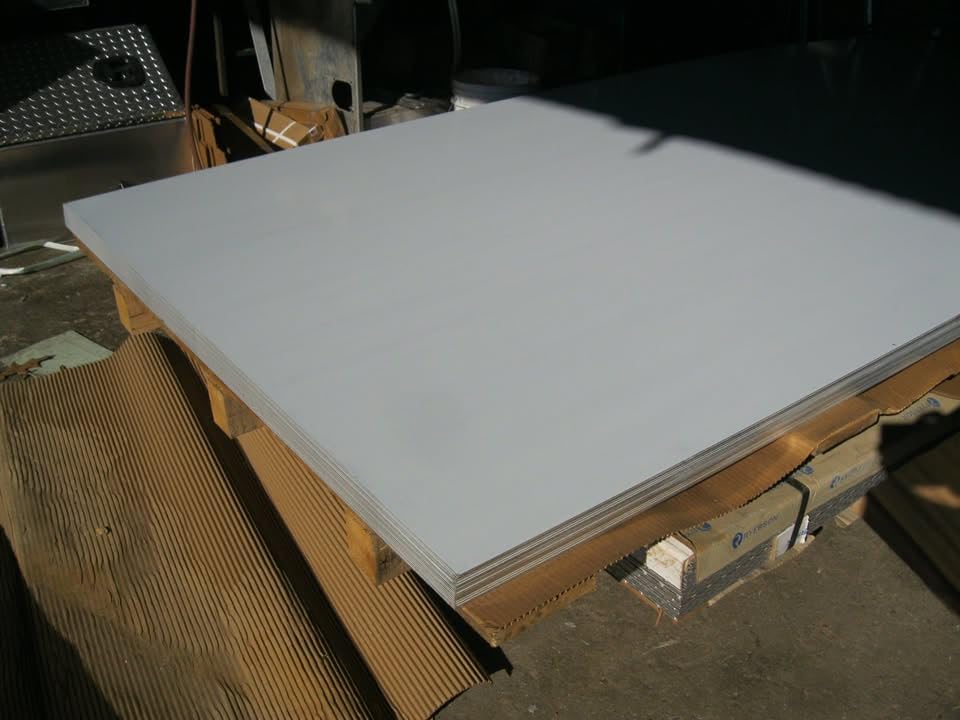 Aluminum Sheet Metal Plate Flat Alloy 1/8" (.125) x 3 Ft Long x 10" Wide 5052 H32 with Protective Film 36 inches x 10 inches