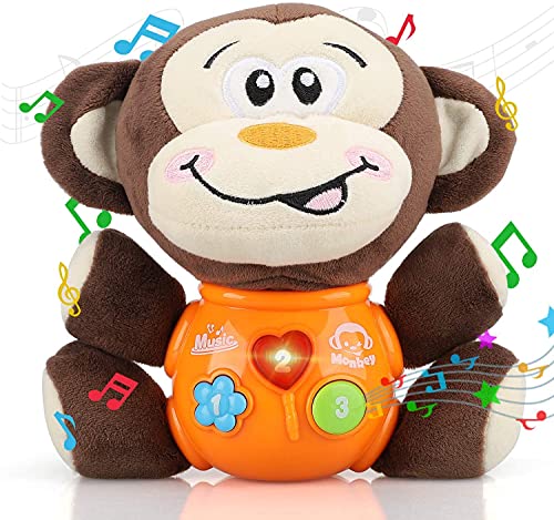 Kiboule Brinquedos De Bebê De Macaco De Pelúcia - Musicais Para Bebês Recém-Nascidos De 0 A 36 Meses