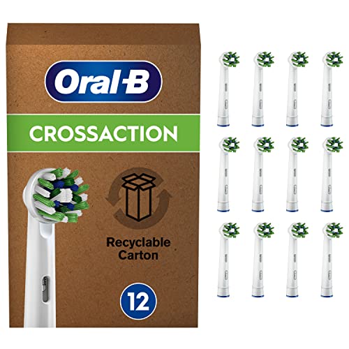 Oral-B Cross Action Brossette Pour Brosse À Dents Électrique, Lot De 12, Convient À Une Boîte Aux Lettres