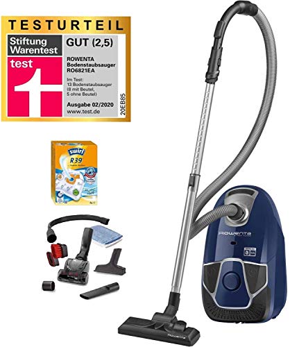 Rowenta X-Trem Power PRO Hochleistungs Staubsauger + 4X Swirl R39 Plus Staubbeutel für Dauerhafte Saugleistung + ZR001110 Auto Reinigungsset, extrem
