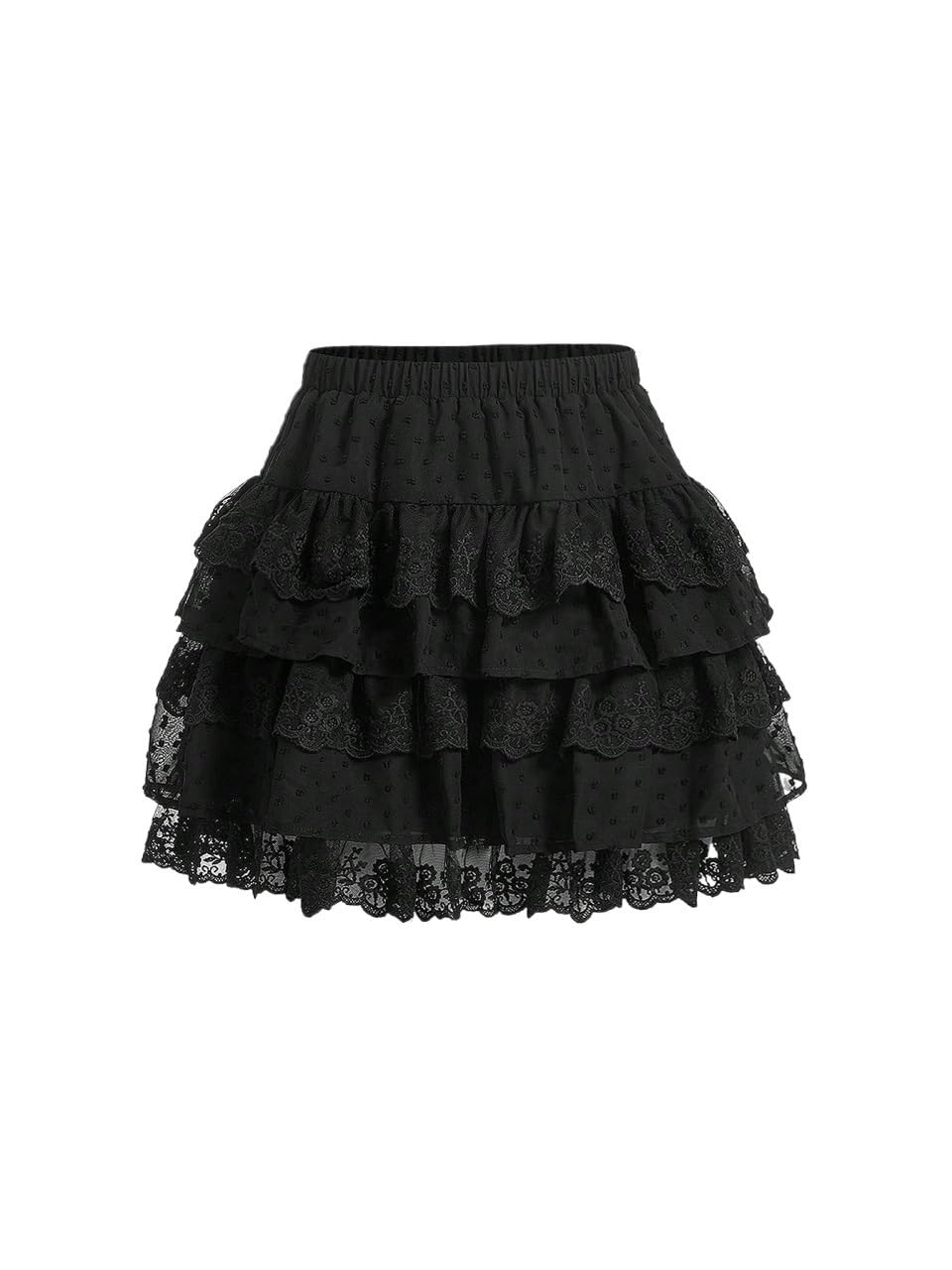 Womens Basic Mini Skirt Lace Skirt