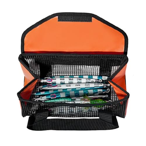 Fyrdyn Contenitore Per Esche Morbide - Borsa Trasportabile In Rete Con Manico | Porta Esca da,per Acqua Salata Spiaggia Fiume Lago Stagno Viaggi Stradali e Familiari