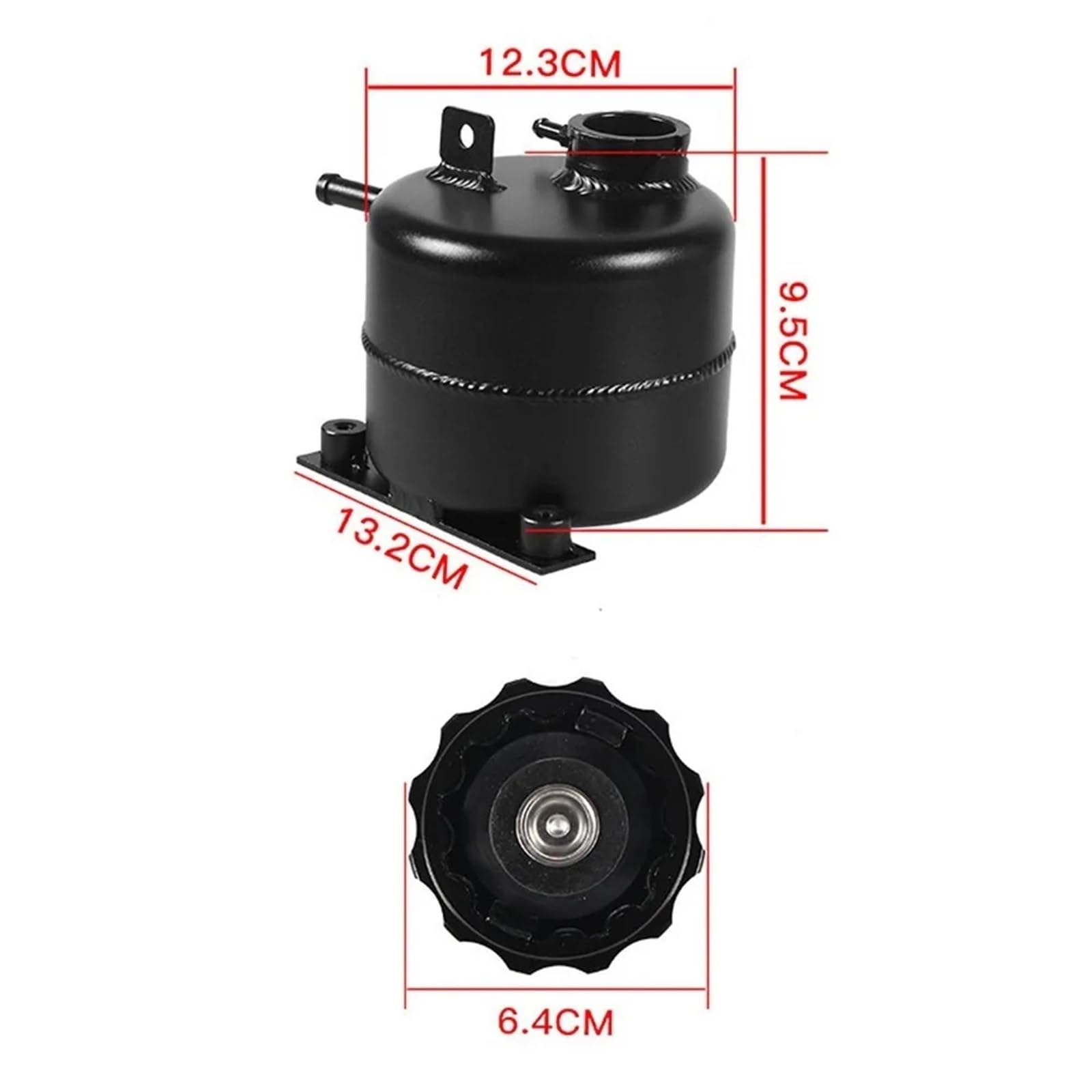 02-08 Dla BMW pasuje do MINI Cooper S R52 R53 Akcesoria samochodowe Zbiornik wyrównawczy płynu chłodzącego na wodę przelewową i korek chłodzenia silnika(Black)