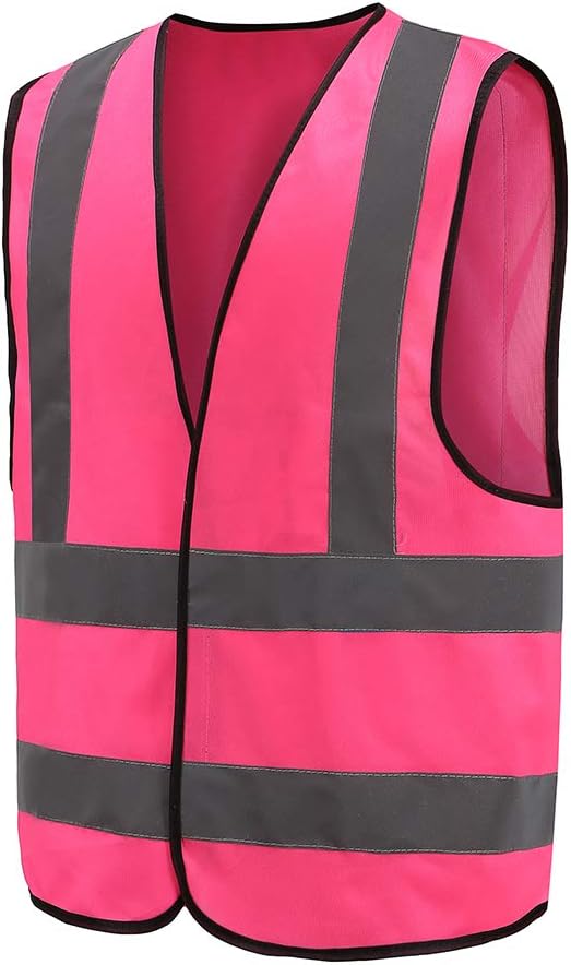AYKRM 12 colour High visibility viz vest hi vis viz reflective work construction safety vest (XS-8XL)