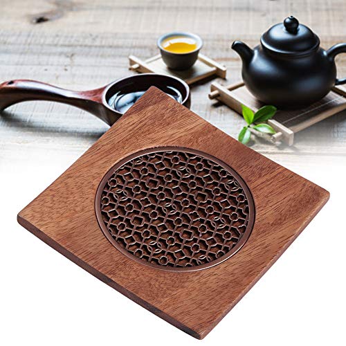 Teekanne Pad, Holz Untersetzer für Teekannen, Walnussholz Untersetzer Hitzebeständiger Tee Kaffeetasse Pad Teekanne Matte Teezeremonie Zubehör für Küche, Esstisch oder Wohndekoration