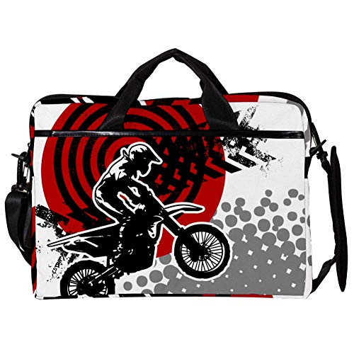 Bolso bandolera para portátil de 14" con diseño motero, ideal para tu rutina diaria urbana