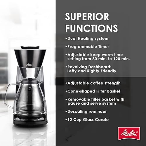 Melitta Vision 12-Cup Drip Coffee Maker, Automatic And Programmable, 96Oz Capacity #TOP7