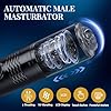 Male Masterburbatar Hands Free with 9 Thrusting 9 Sucking Heating Vibration Blowjobob Machine for Man Pocket Puzzy Male Mastusbafor Automatic Tight Viboators Sleeve Hoodies (Transparent Black) #4