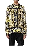 VERSACE Jeans Couture Versace Jeans Couture Langarmhemd für Herren, Marke Jeans Couture, Modell R Panel Baroque 74GAL2RBNS234, aus Baumwolle., Schwarz , 46