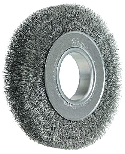 Image of Weiler 03030 6 inch Wide Face Crimped Wire Wheel, .006 inch Steel Fill, 2 inch Arbor Hole, Made in The USA