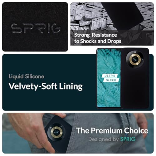 Image of SPRIG Compatible with Realme 11 Pro Plus Premium FlexTone (TPU) Back Cover Drop Tested Shock Proof Mobile Case for Men, Women, Boys and Girls with Camera Protection (Black)