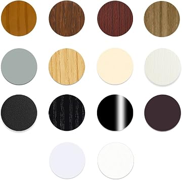 Screw Covers Caps Wood Stickers for Furniture Hole Hiding Repairing 756 PCS, 14 Colors 0.83"21mm Round PVC Decorative Stickers for Home Cabinet Wardrobe Countersunk Cam Lock Nail Head